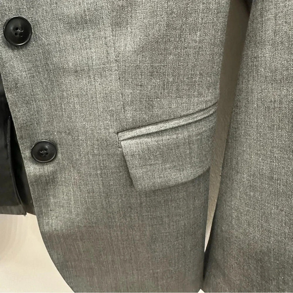 Gap Gray Low Profile Shoulder Button Wool Blazer Sz Small GUC - Picture 9 of 11